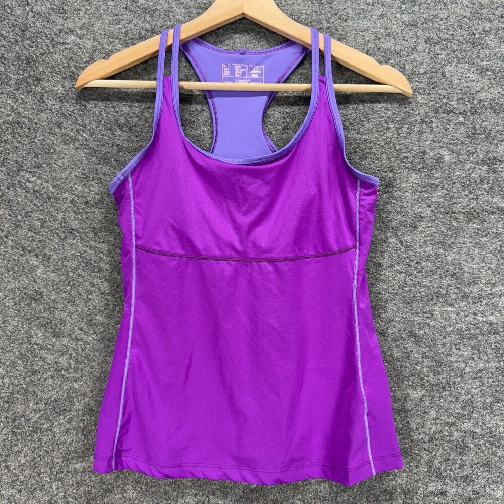 New Balance Activewear Tank Women S Small Purple Sleeveless Racerback Lined